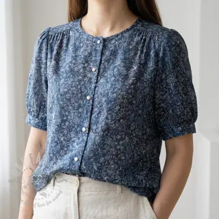 Viscose RAYON POPLIN White flowers design C