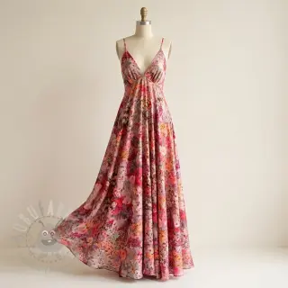 Viscose RAYON POPLIN Blossoms design A
