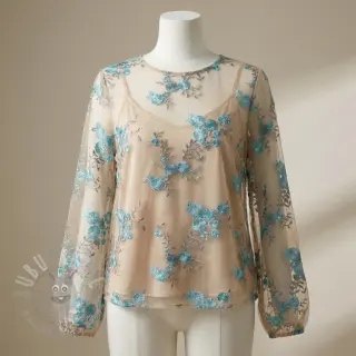 Tule voor TUTU-rok Big flowers