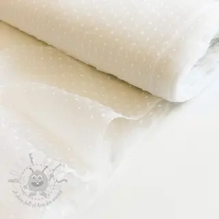 Tule voor TUTU-rok DOTS off white