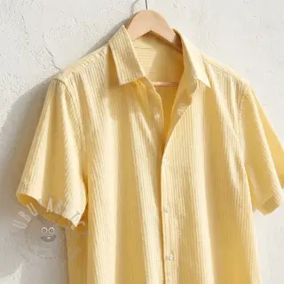 Katoenen stof BUBBLE yellow