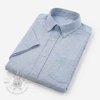 Katoenen stof BUBBLE dusty blue