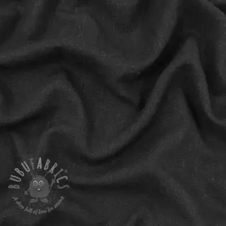 Viscose met linnen WASHED black
