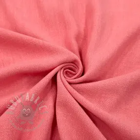 Viscose met linnen WASHED coral