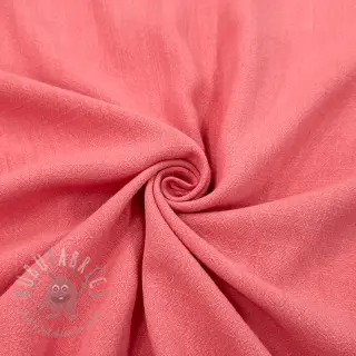 Viscose met linnen WASHED coral