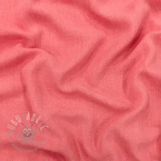 Viscose met linnen WASHED coral