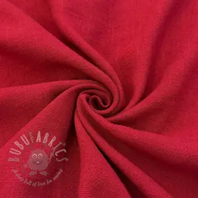 Viscose met linnen WASHED dark red