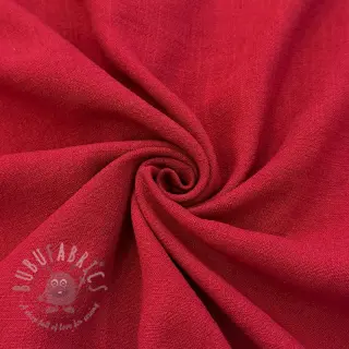 Viscose met linnen WASHED dark red