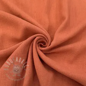 Viscose met linnen WASHED terracotta