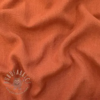 Viscose met linnen WASHED terracotta