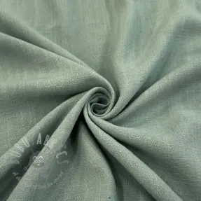 Viscose met linnen WASHED old green
