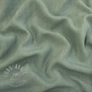 Viscose met linnen WASHED old green