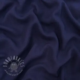Viscose met linnen WASHED navy