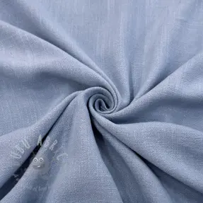 Viscose met linnen WASHED blue