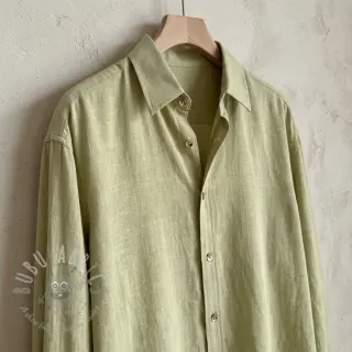 Viscose met linnen WASHED light lime