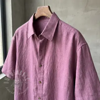 Viscose met linnen WASHED mauve