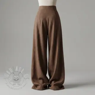 Viscose met linnen WASHED light brown