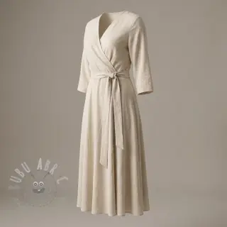 Viscose met linnen WASHED light beige