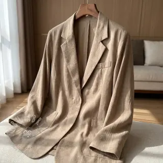 Viscose met linnen WASHED sand