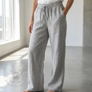 Viscose met linnen WASHED grey