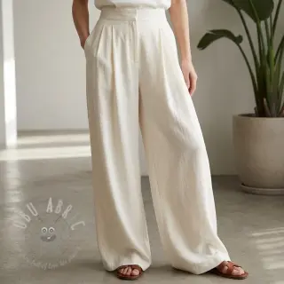 Viscose met linnen WASHED ecru