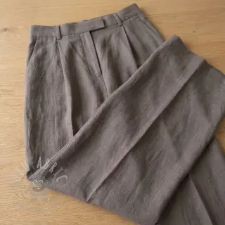 Viscose met linnen WASHED taupe