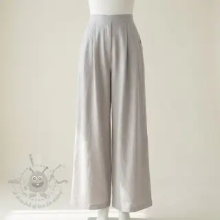 Viscose met linnen WASHED light grey