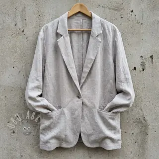 Viscose met linnen WASHED light grey