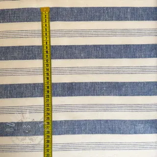 Linnen YARN DYED BIG Stripe blue