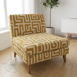 Decoratiestof RAFFIA ocre