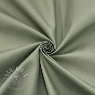 Katoenen popeline UNI old green
