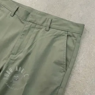 Katoenen popeline UNI old green