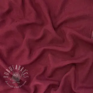 Viscose met linnen WASHED wine red