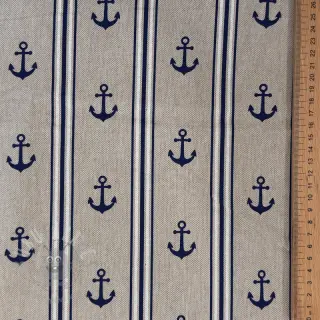 Decoratiestof Linenlook Stripe Maritime