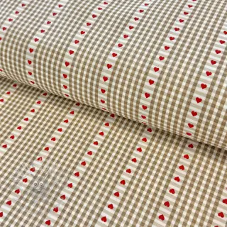 Katoenen stof COSY ficelle