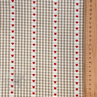 Katoenen stof COSY ficelle