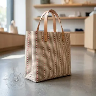Katoenen stof COSY ficelle