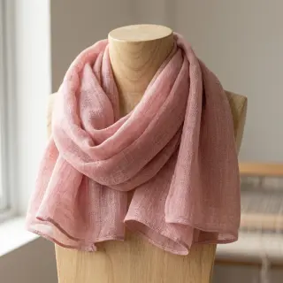 Bavlnená látka SLUB WASHED old rose