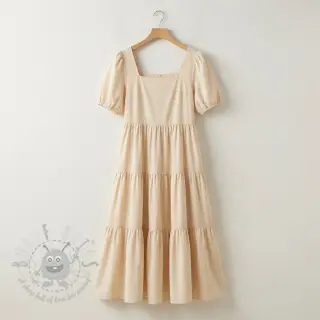 Katoenen stof met viscose sand