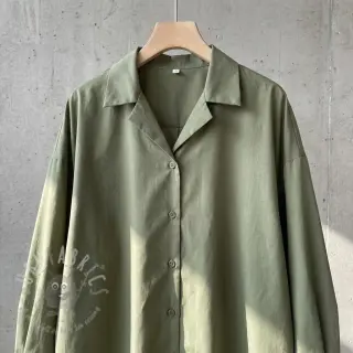 Katoenen stof met viscose olive