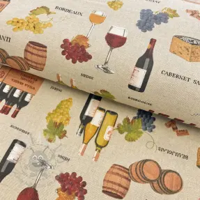 Decoratiestof Linenlook Wine tasting