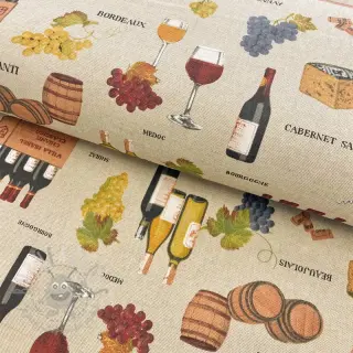 Decoratiestof Linenlook Wine tasting