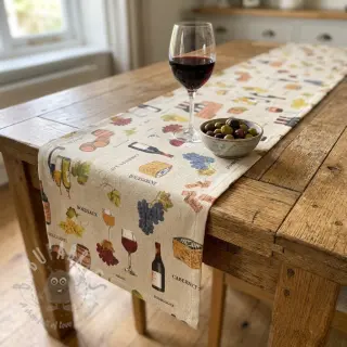 Decoratiestof Linenlook Wine tasting