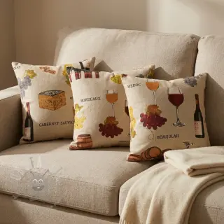 Decoratiestof Linenlook Wine tasting