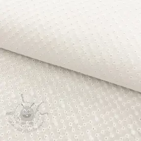 Katoenen stof EMBROIDERY Daniela white