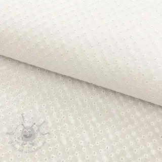 Katoenen stof EMBROIDERY Daniela white