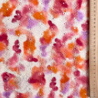 Katoenen stof EMBROIDERY Paint brush design En