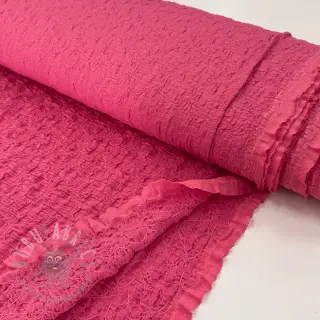 Katoenen stof SMOGGED EMBROIDERY pink