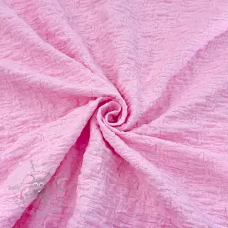 Katoenen stof SMOGGED EMBROIDERY light pink