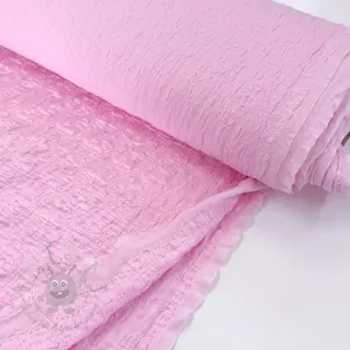 Katoenen stof SMOGGED EMBROIDERY light pink